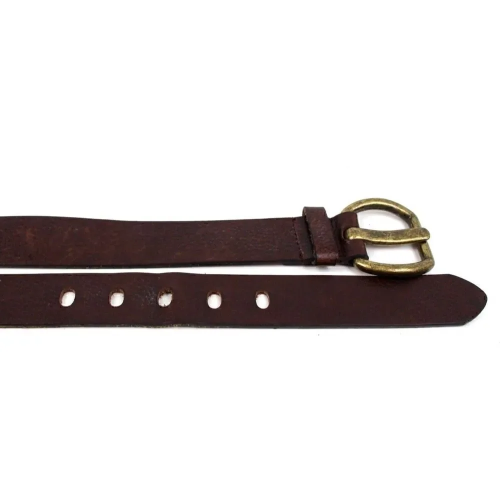 HandCrafted BROWN GENUINE LEATHER 1 3/8